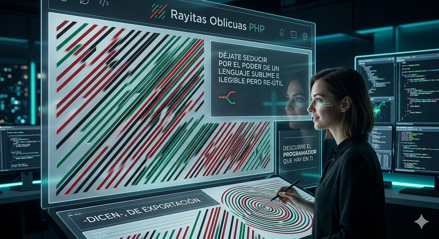 Rayitas Oblicuas PHP